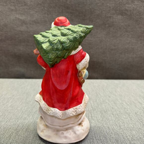 Vintage 90's Summit - Christmas Heirloom -Santa Porcelain- rotating Music Box - Picture 5 of 10